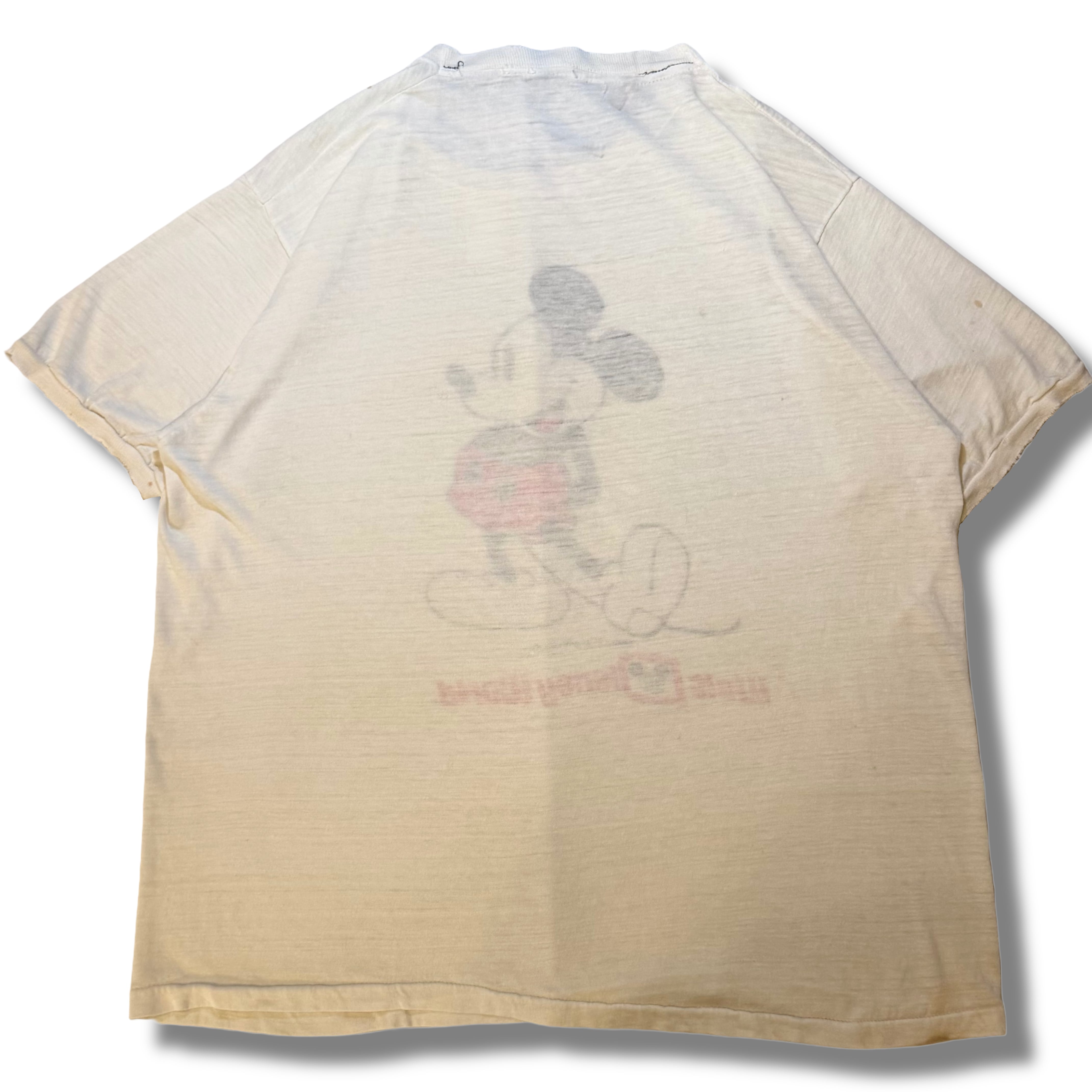 70s〜 白足ミッキーリンガーTシャツ | RIDDLE clothing