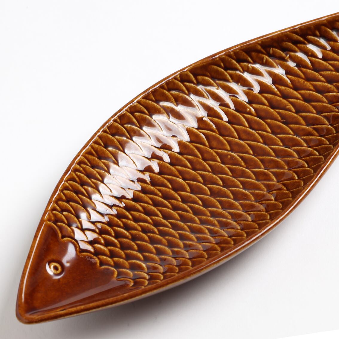 Gustavsberg グスタフスベリ Fiskfat フィッシュプレート 魚皿 大 茶 北欧ヴィンテージ Kogmas 北欧 ヴィンテージ食器のコグマス