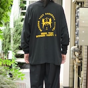 92's husky print long sleeve college tee