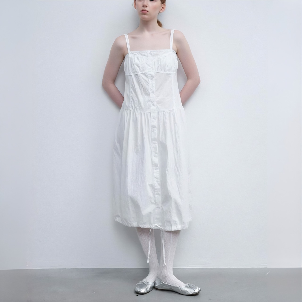 Froncé Drawstring Camisole Dress F0651