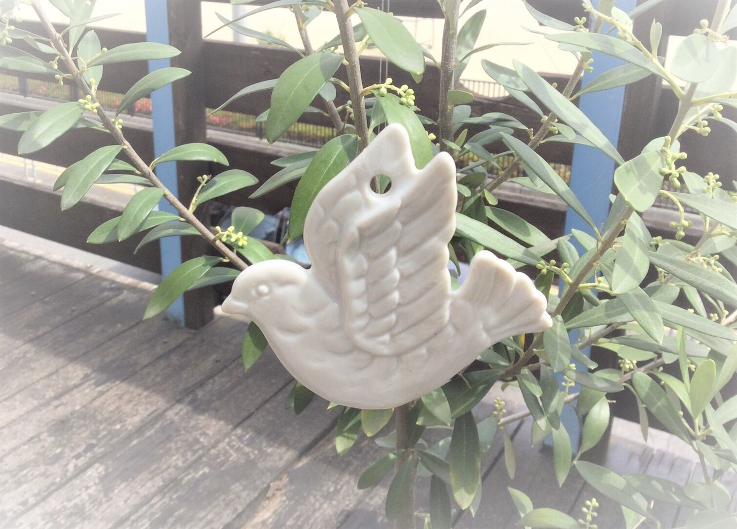 白磁 鳥のオーナメント | 優しいナチュラルカントリー雑貨と食器