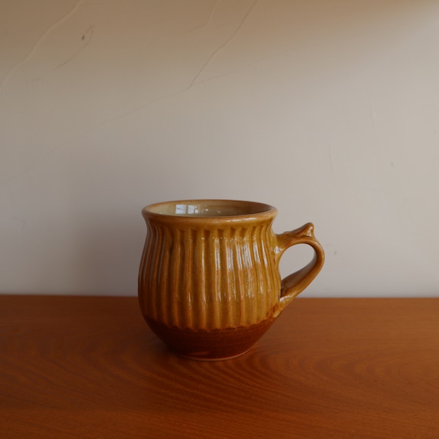 湯町窯　丸カップ　しのぎ