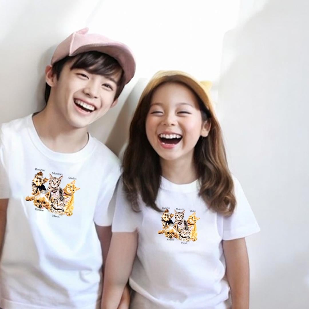家族おそろい】うちの子イラストTシャツ｜家族全員でリンクコーデ