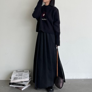 pleated long skirt J00147