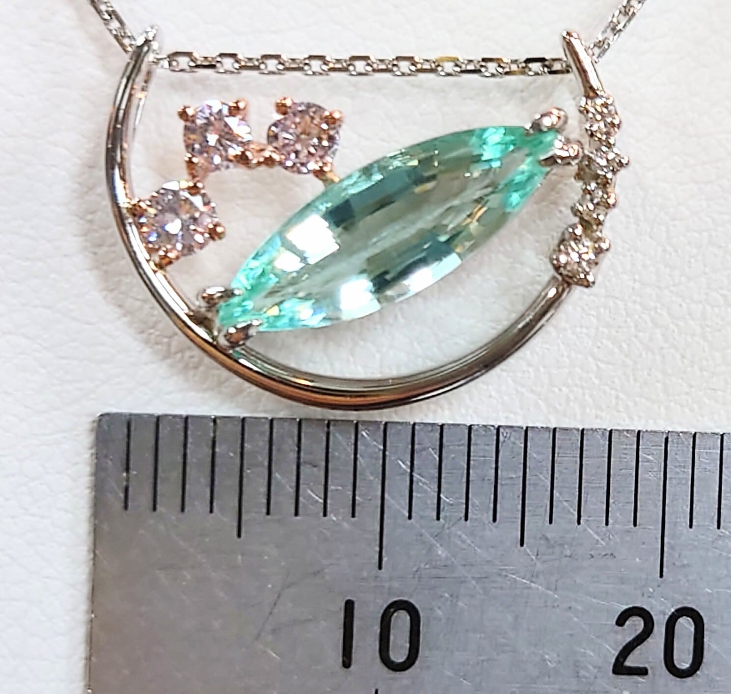 煌びやかに輝きます天然 パライバトルマリン 天然無処理 ピンクダイヤモンド 計0.38ct 中宝研