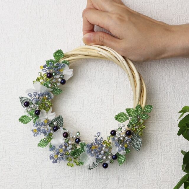 ハンドメイド ビーズリース 286a9dfba7fd1c9167bb3e18eb992a