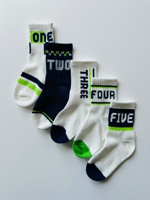 one〜five socks 5set（14〜20cm）3620