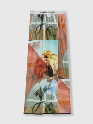 THINGS THAT MATTER　シングスザットマター  / PRE-SENT PRINT VELOUR NARROW SKIRT