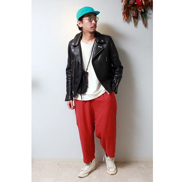 Porter Classic - HAPPY RED PEACE PANTS - ポータークラシック