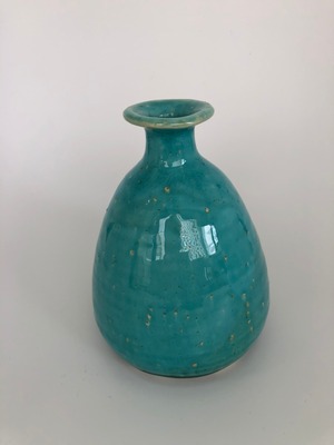 清水焼　ブルー　花瓶