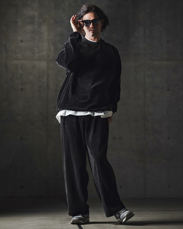 【GLIMCLAP】ベロアファブリック プルオーバー　(19-015-gla-cf)