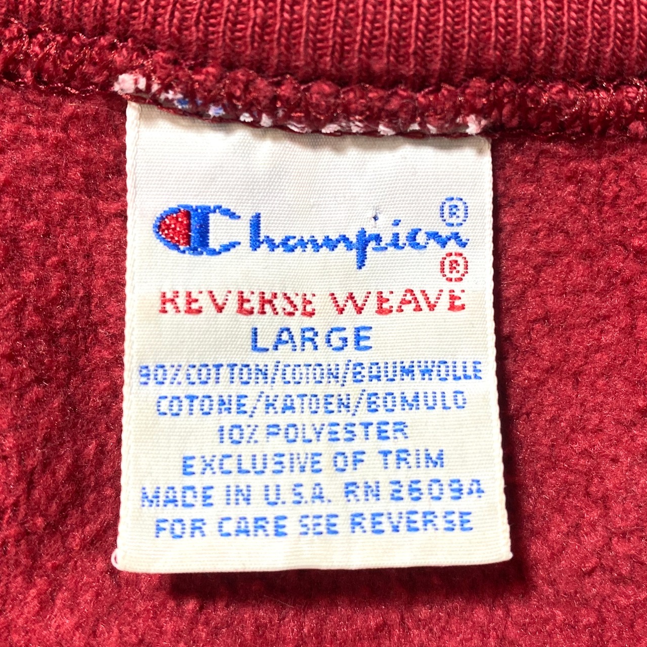 90年代 刺繍タグ Champion チャンピオン REVERSE WEAVE リバース 