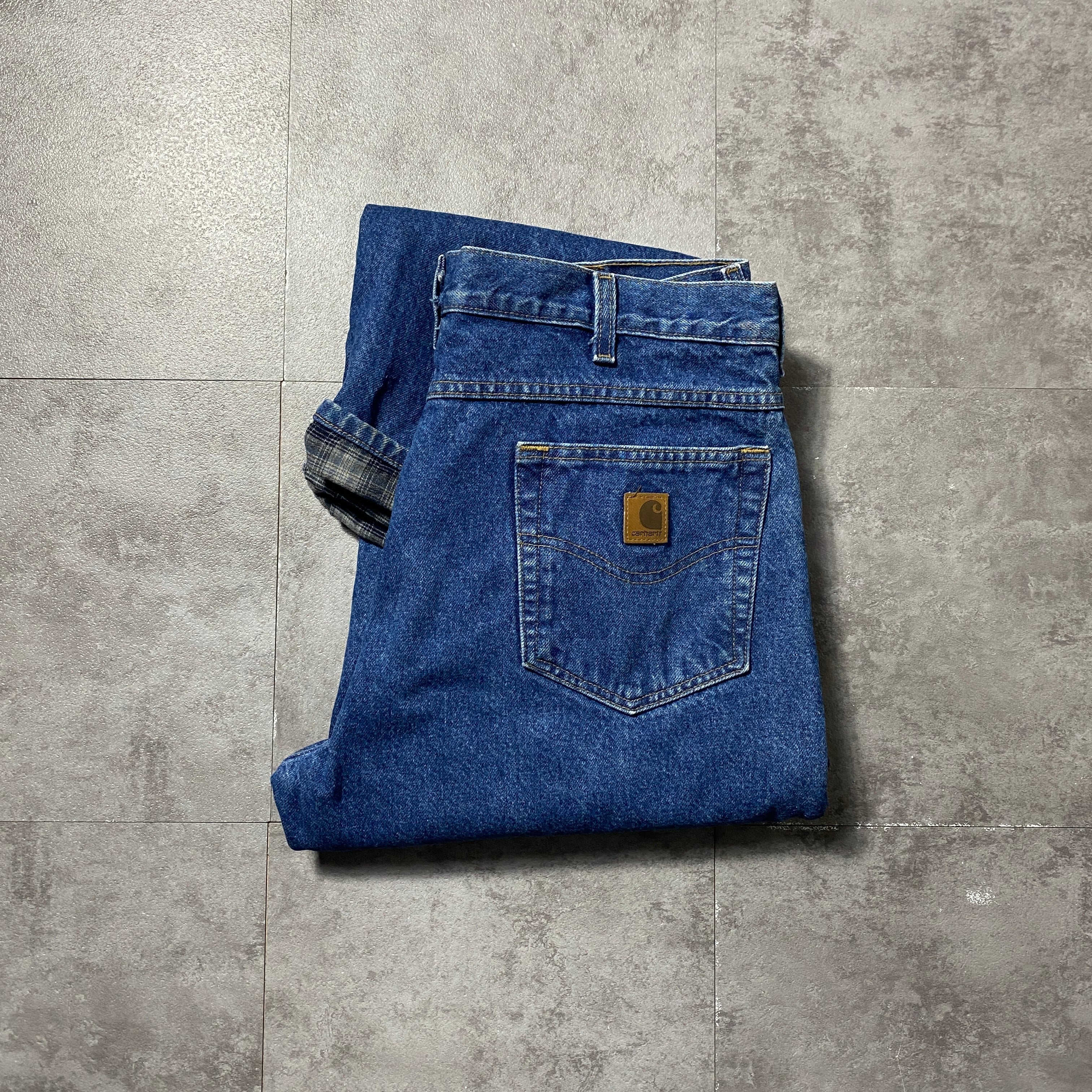 90s carhartt ダック地ヘビーオンスワイドデニム ワンポイント刺繍ロゴ Carhartt | used_clothing_katharsis