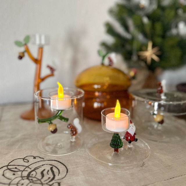 ICHENDORF (イッケンドルフ) Tealight acorn リスとドングリ のティーライトキャンドルホルダー