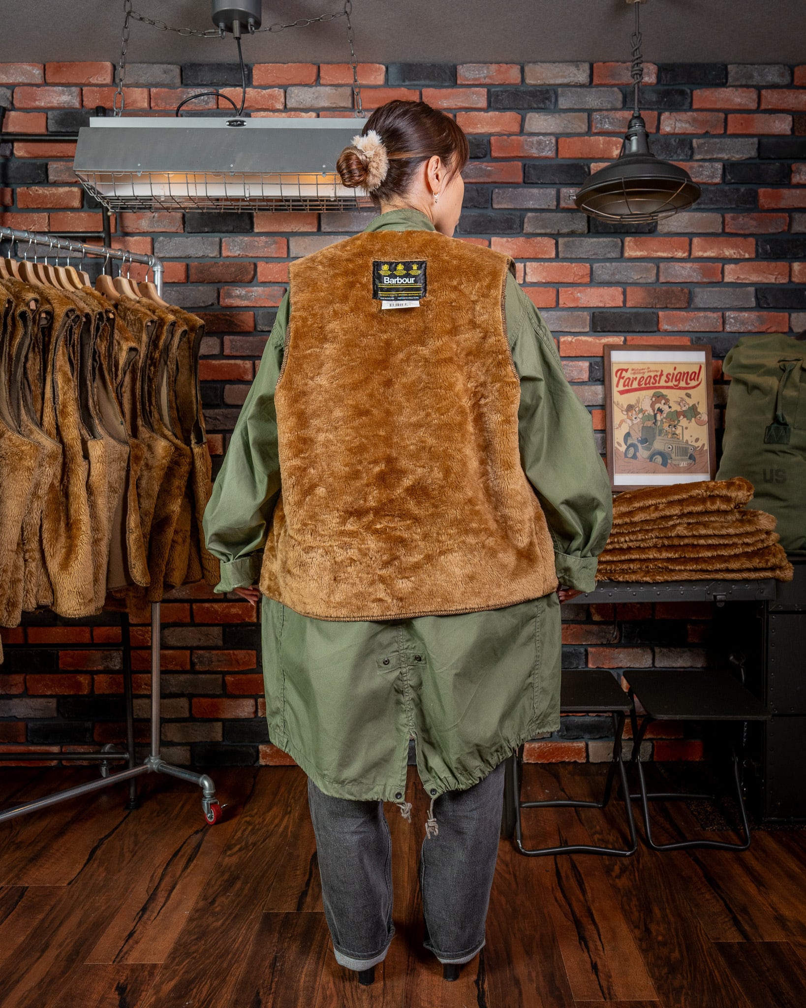 A296】Barbour 3warrant Front Zipper Pile Linner Vest A296】Barbour 3warrant Front Zipper Pile Linner Vest