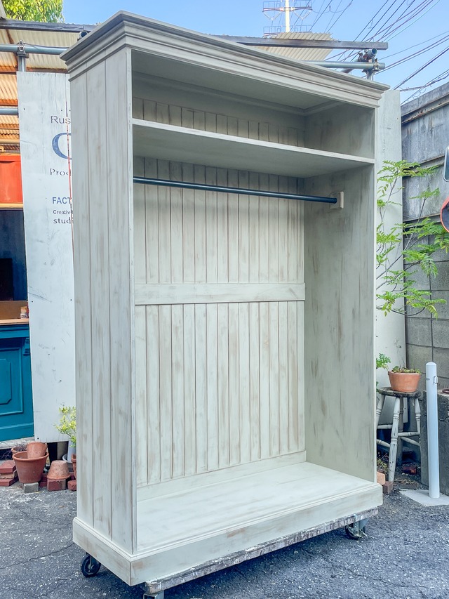 アイアンハンガーラック アイアン家具×ホワイトオーク (アパレルショップ向け店舗什器)W1000✕H1500