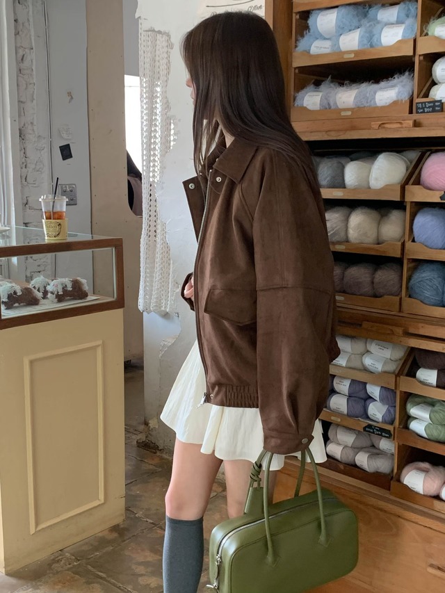 (予約) AREING / High suede jacket 2color