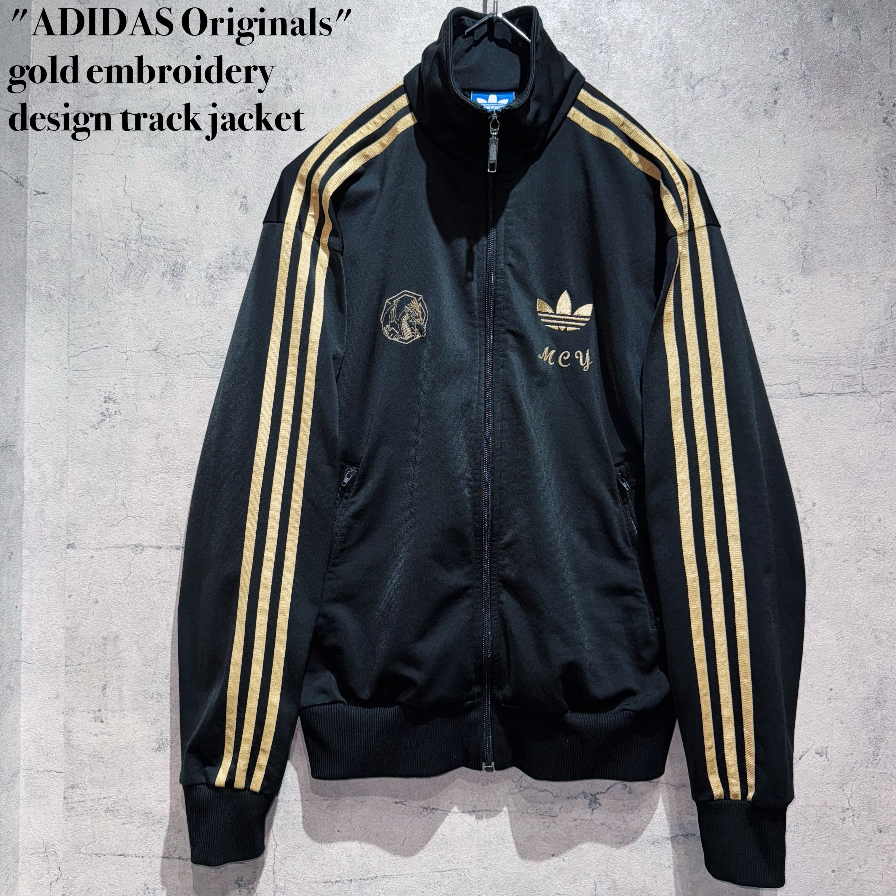 "ADIDAS Originals"gold embroidery design track jacket