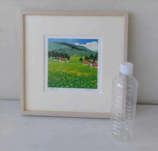 石山 毬緒　イシヤママリオ　花の咲く丘　版画 石山 毬緒 イシヤママリオ 花の咲く丘 版画 【公式通販】