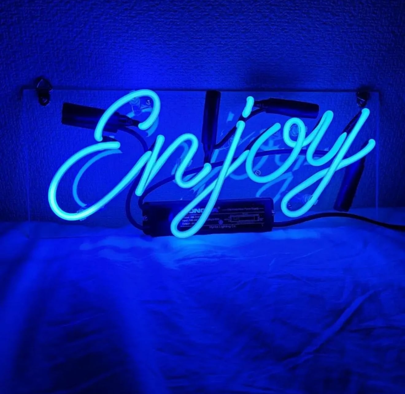 オーダーメイド ネオン管 ブルー ENJOYネオンライト 看板 LED