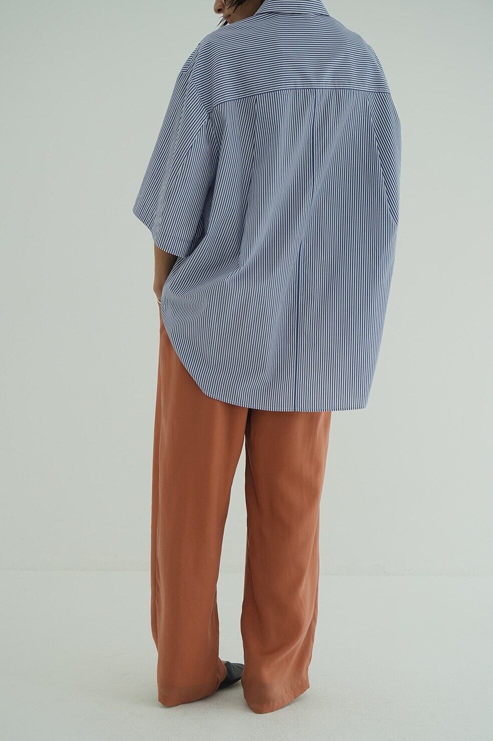 トップス HALF SLEEVE HUGE SHIRTS HALF SLEEVE HUGE SHIRTS -STRIPE- – OBLIGE