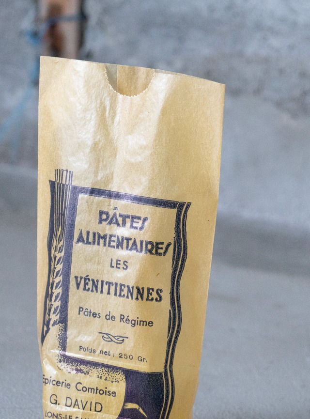 "Epicerie Comtoise G.DAVID" 1950s Pasta package