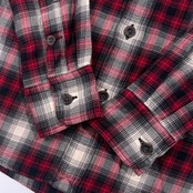 00s RALPH LAUREN SPORT ラルフローレンスポーツ チェック エルボーパッチ 長袖 ネルシャツ 4/レッド系 レディース