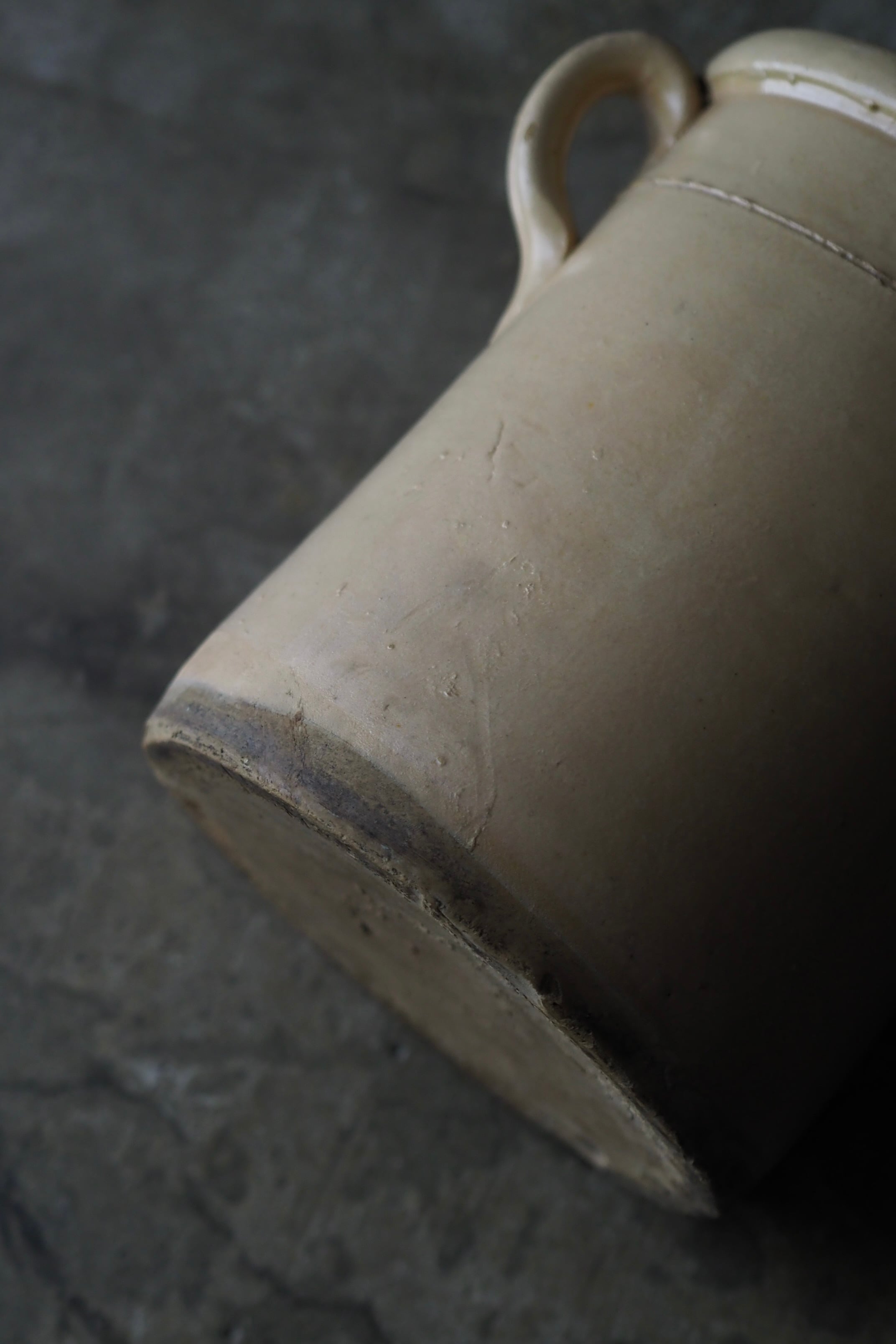 イタリア 両耳のコンフィポット-antique pottery pot | アンティーク