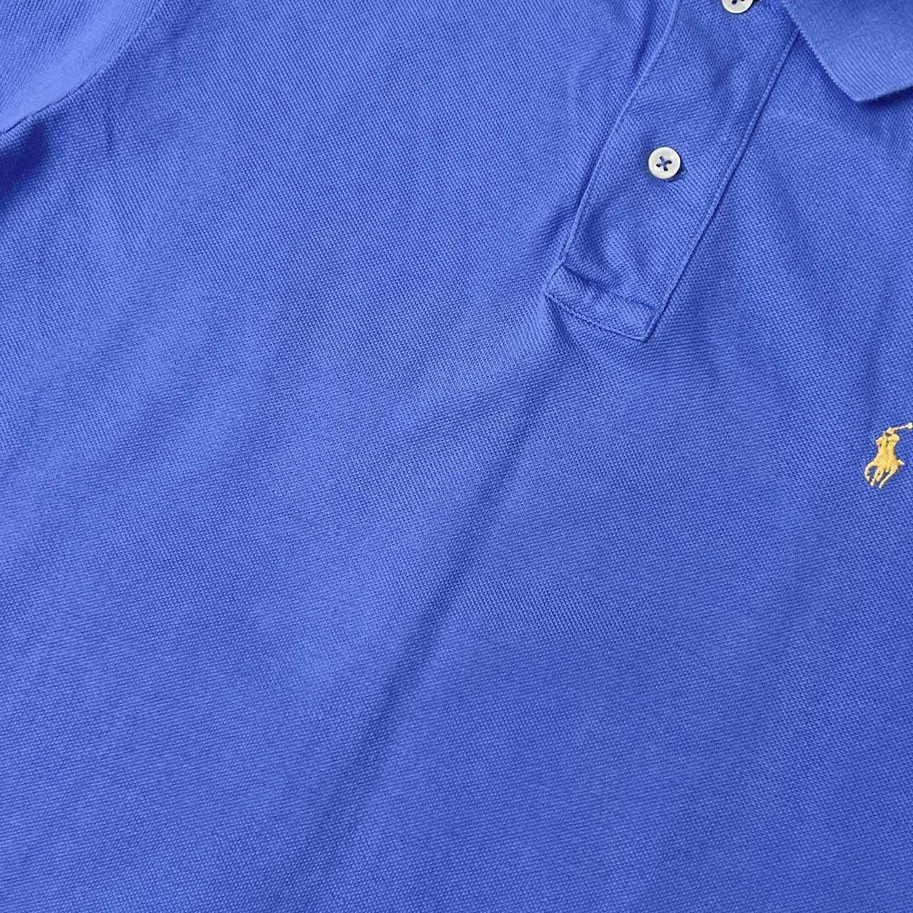 90s 00s Polo by Ralph Lauren ラルフローレン 鹿の子 半袖 ポロシャツ M/ブルー系/メンズ/インパクト21/ビンテージ