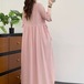 2色/立体花モチーフ刺繍フリル袖ワンピ ・11933