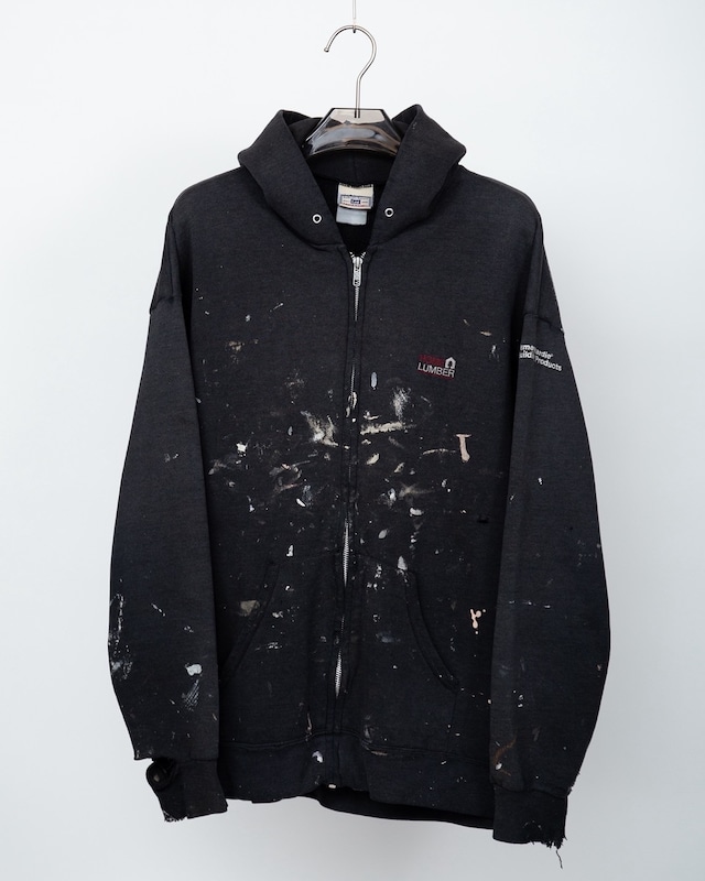 good paint embroidery sweat zip up hoodie