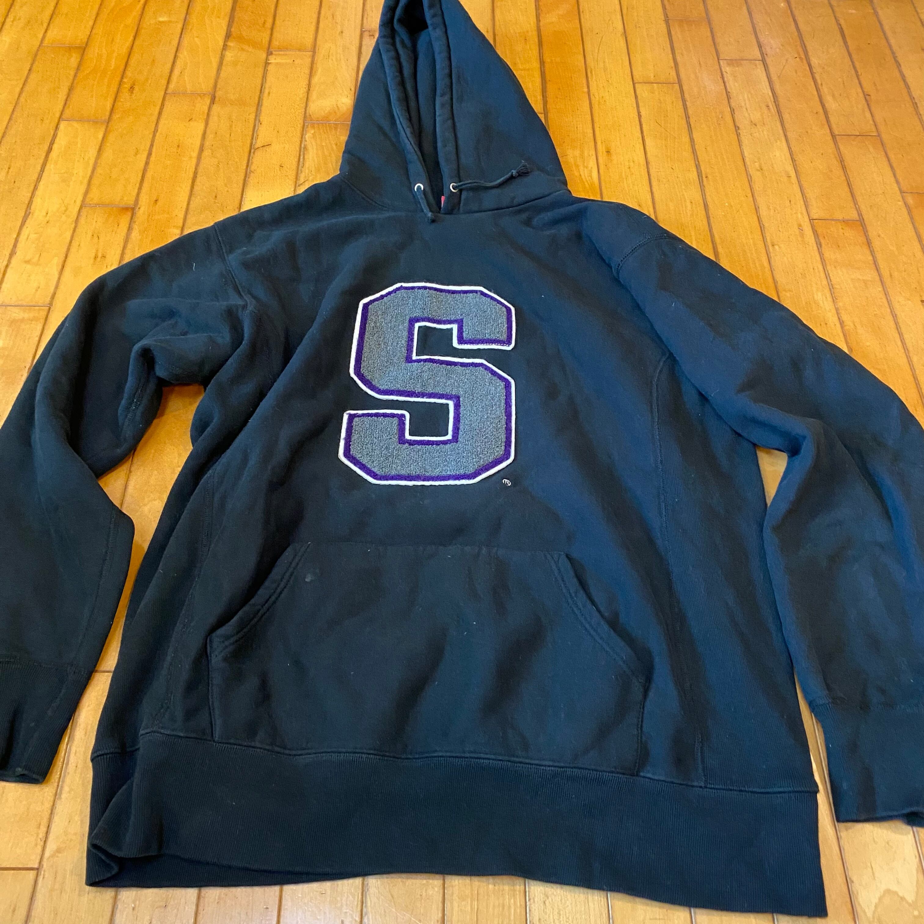 supreme シニールワッペン リバース パーカ 黒 XL | bigpink1919 