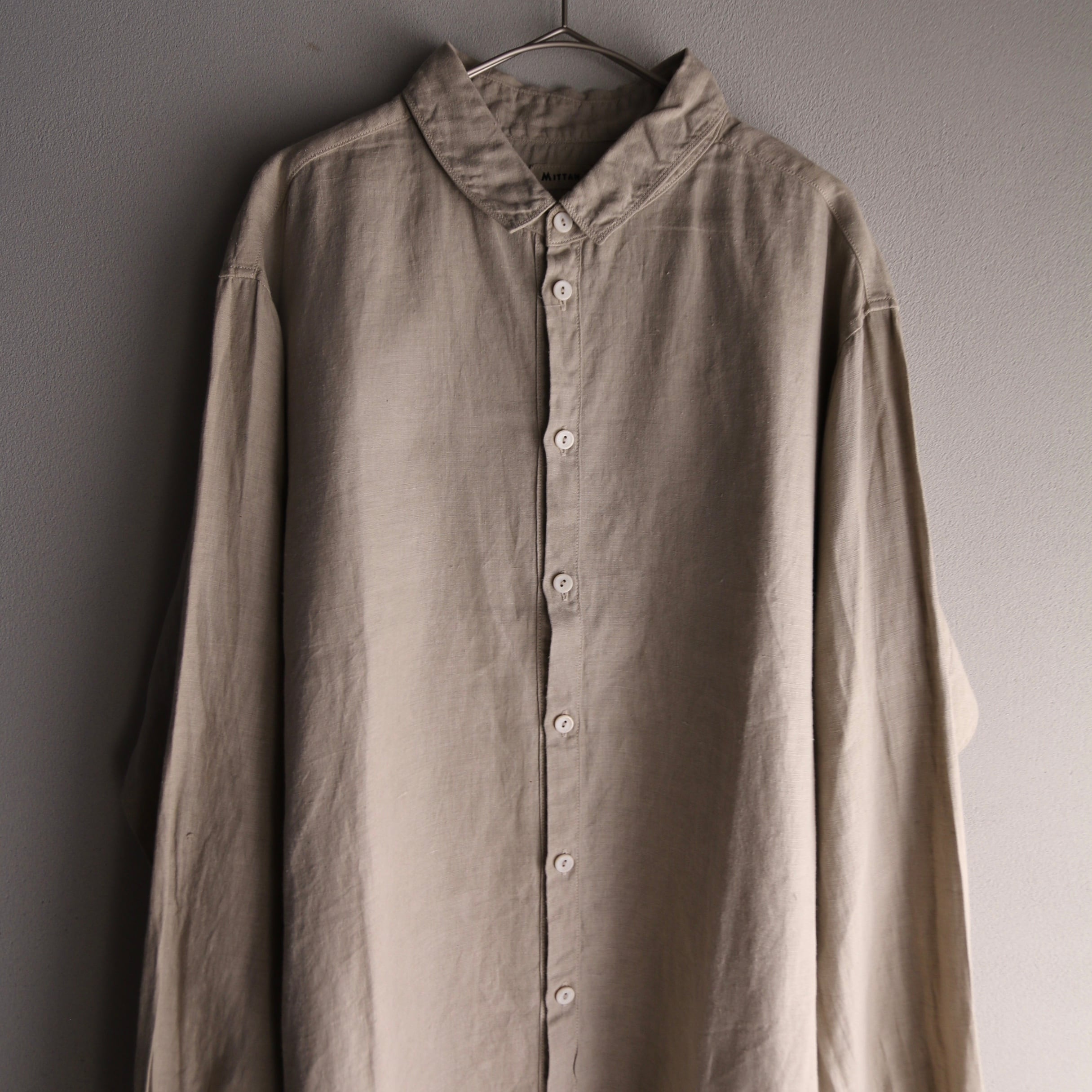 MITTAN SH-130C 大麻シャツ大（草木染） 蓬 | Routes*Roots