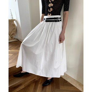 double waistband pleated skirt <2colors>