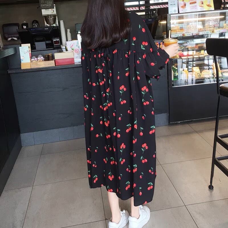 さくらんぼ 黒 ワンピース | LOVEYsmileSHOP