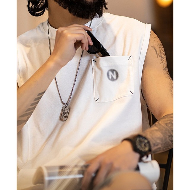 アメリカンカジュアルノースリーブシャツ 225215