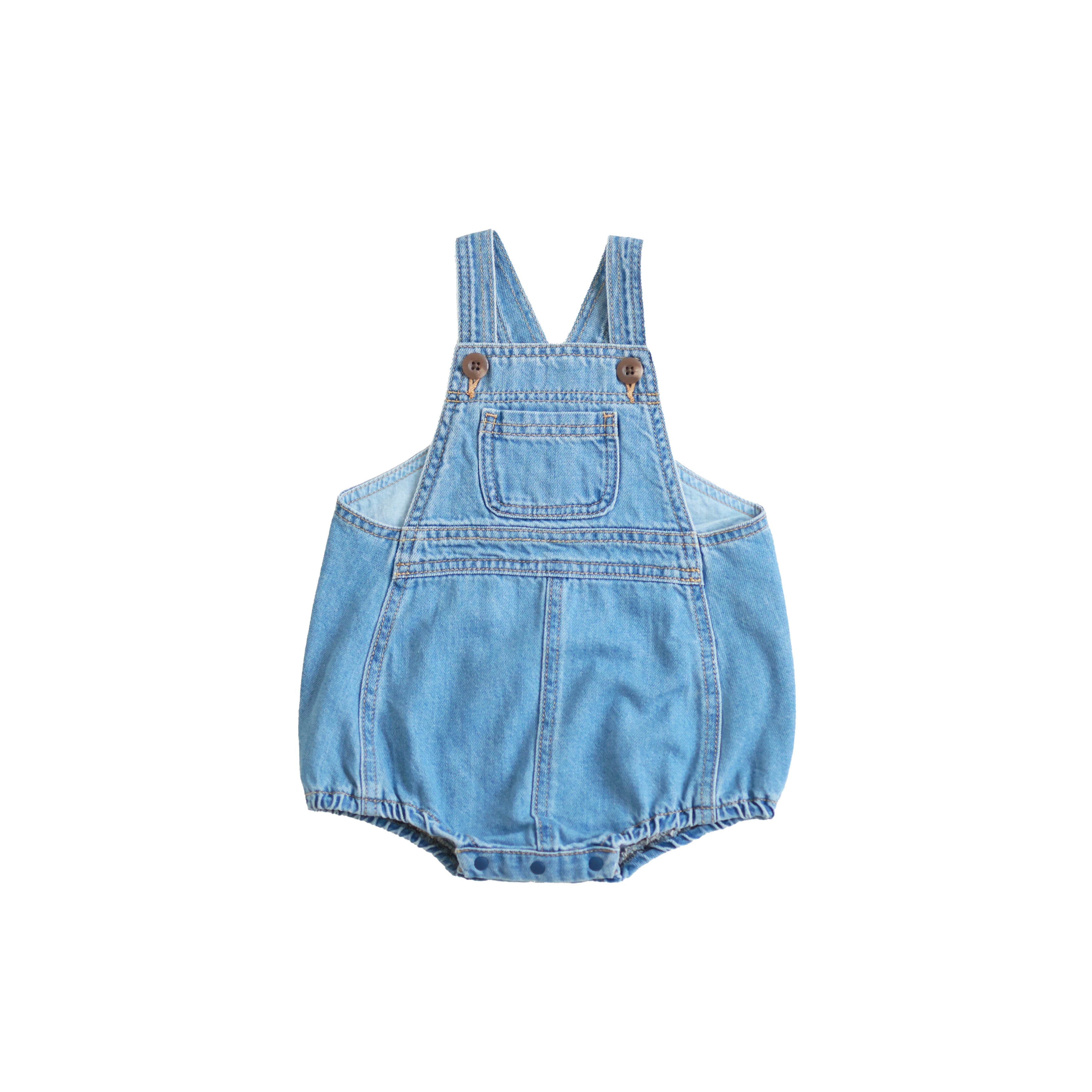 OCEAN&GROUND(オーシャン&グラウンド) / ショートサロペット / デニム / 70-90cm