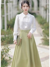 【0215】Retro Modern Long Sleeve 2 Piece Set