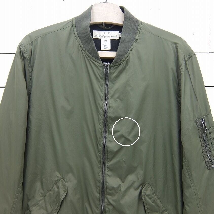 H M L O G G エイチアンドエム ログ Ma 1 ボンバージャケット ジップアップ ブルゾン メンズ Mサイズ Represent Onlinestore