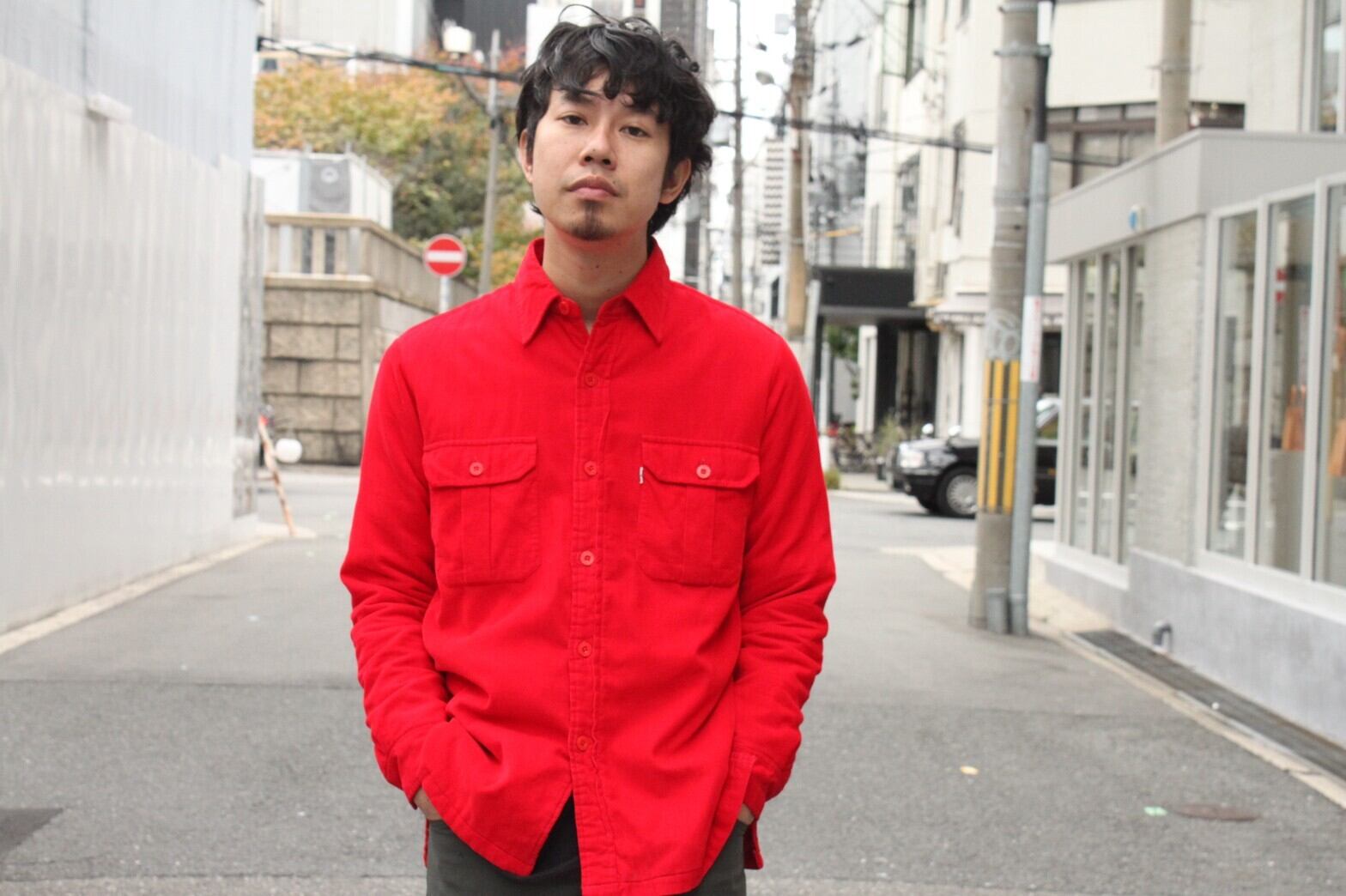 80s Levis Corduroy×Quiting Shirt