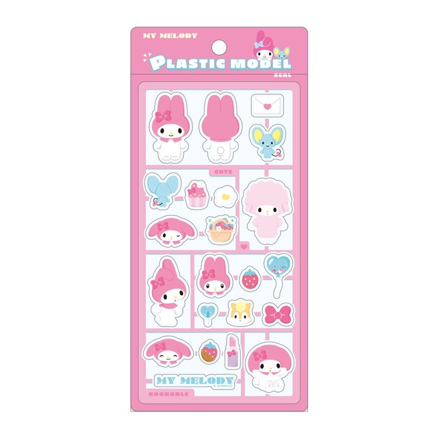 【ロット販売】【10入】サンリオプラスチックモデル風シール PM/マイメロディ(6019128)