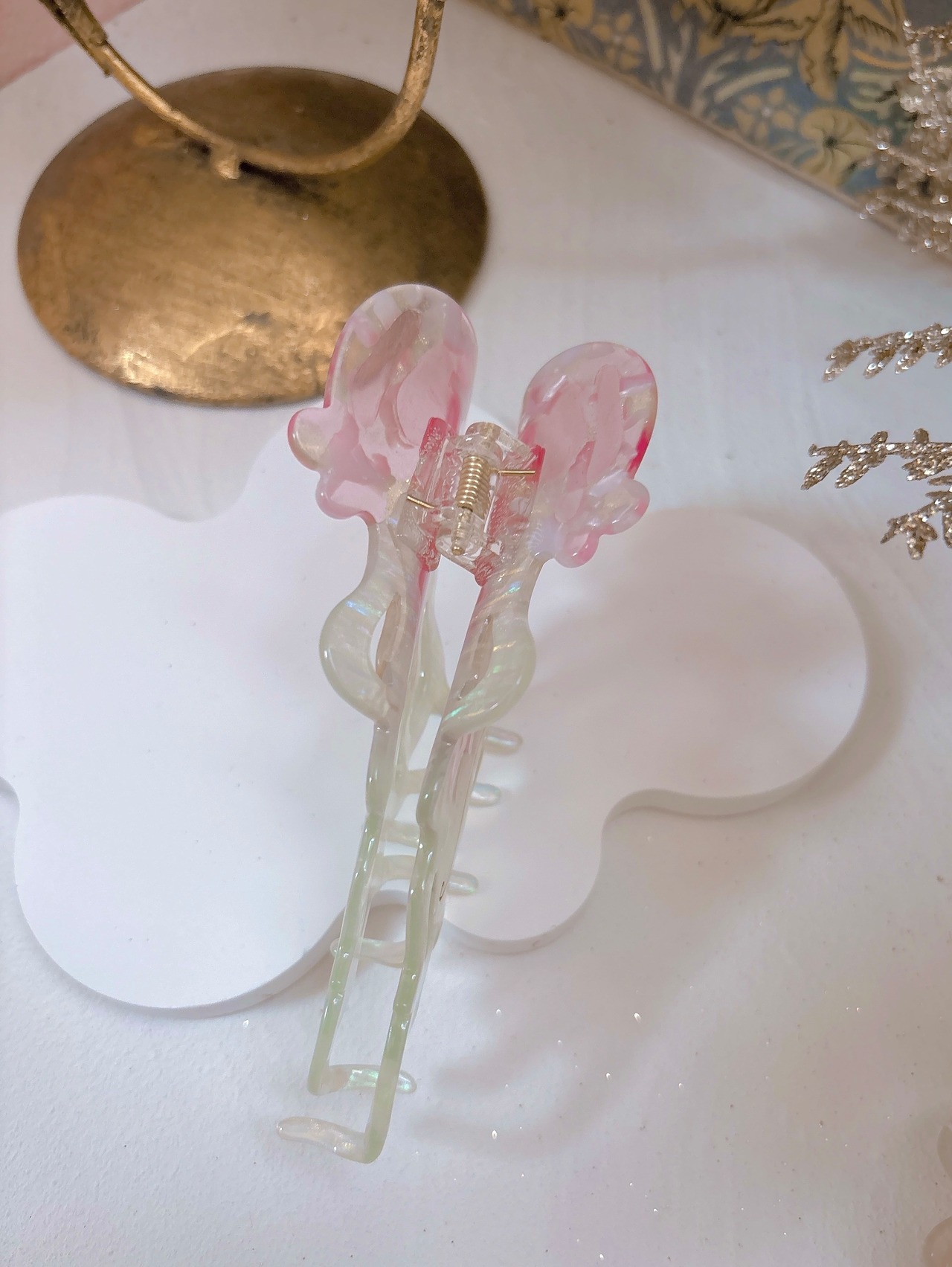 クラゲのヘアクリップ