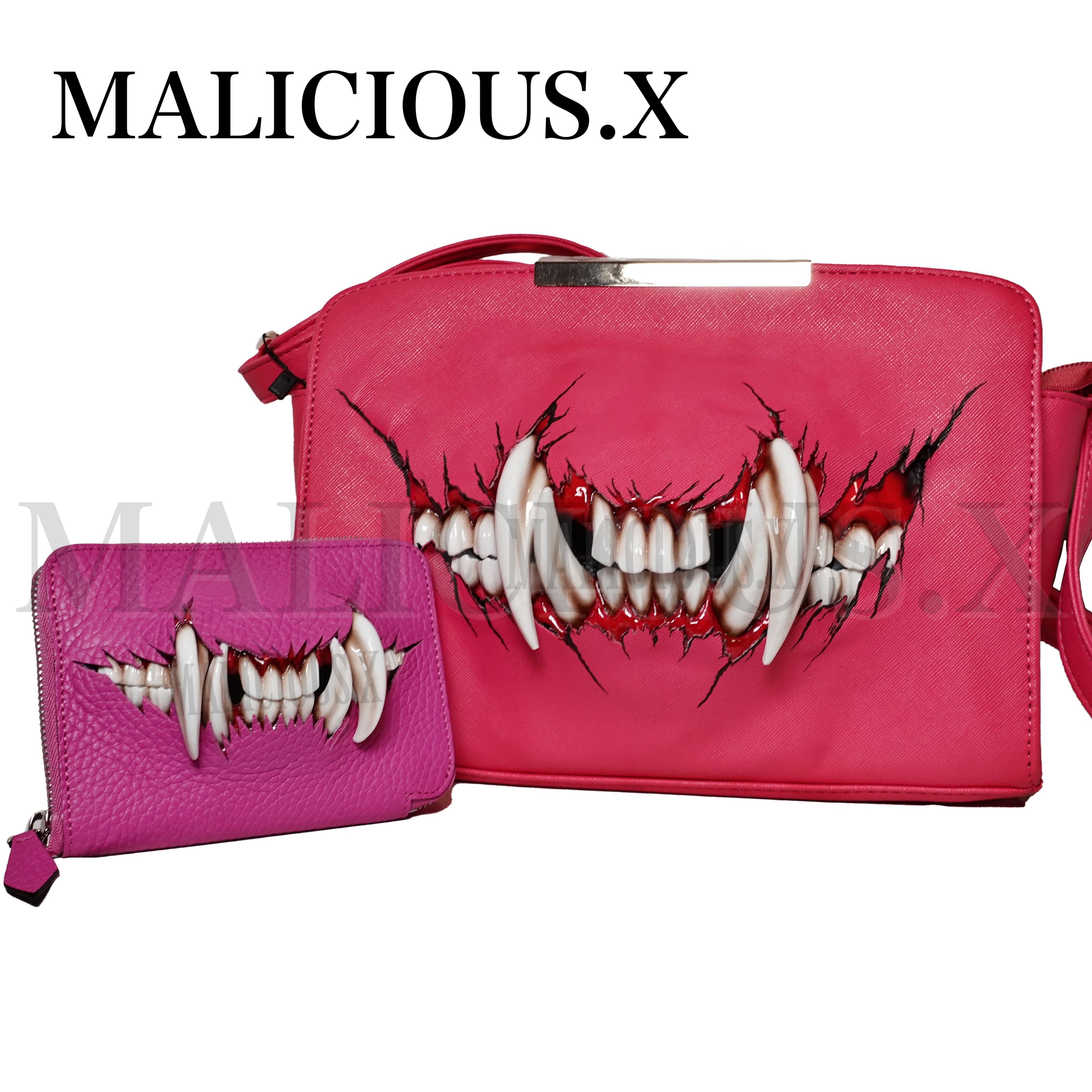 Heart eye folding wallet（Light Pink)/Albino Pink | MALICIOUS.X