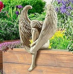 天使 置物 オブジェ エンジェル インテリア 平和  人形 ガーデニング ギフト プレゼント 樹脂製 ホワイト 置き物 女の子