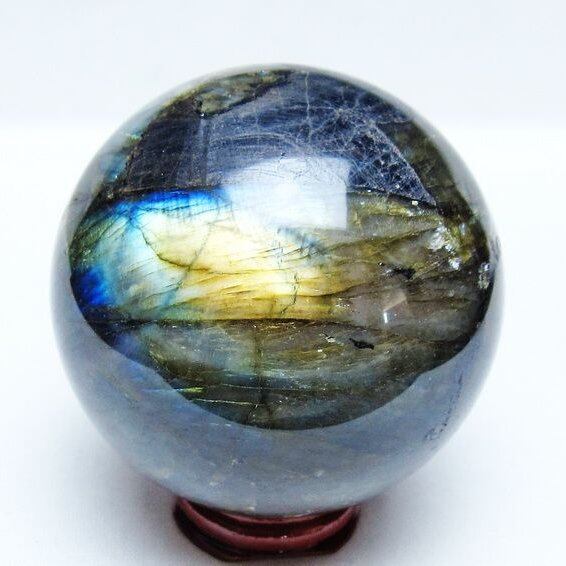 ラブラドライト 丸玉 75mm スフィア 一点物 151-9172