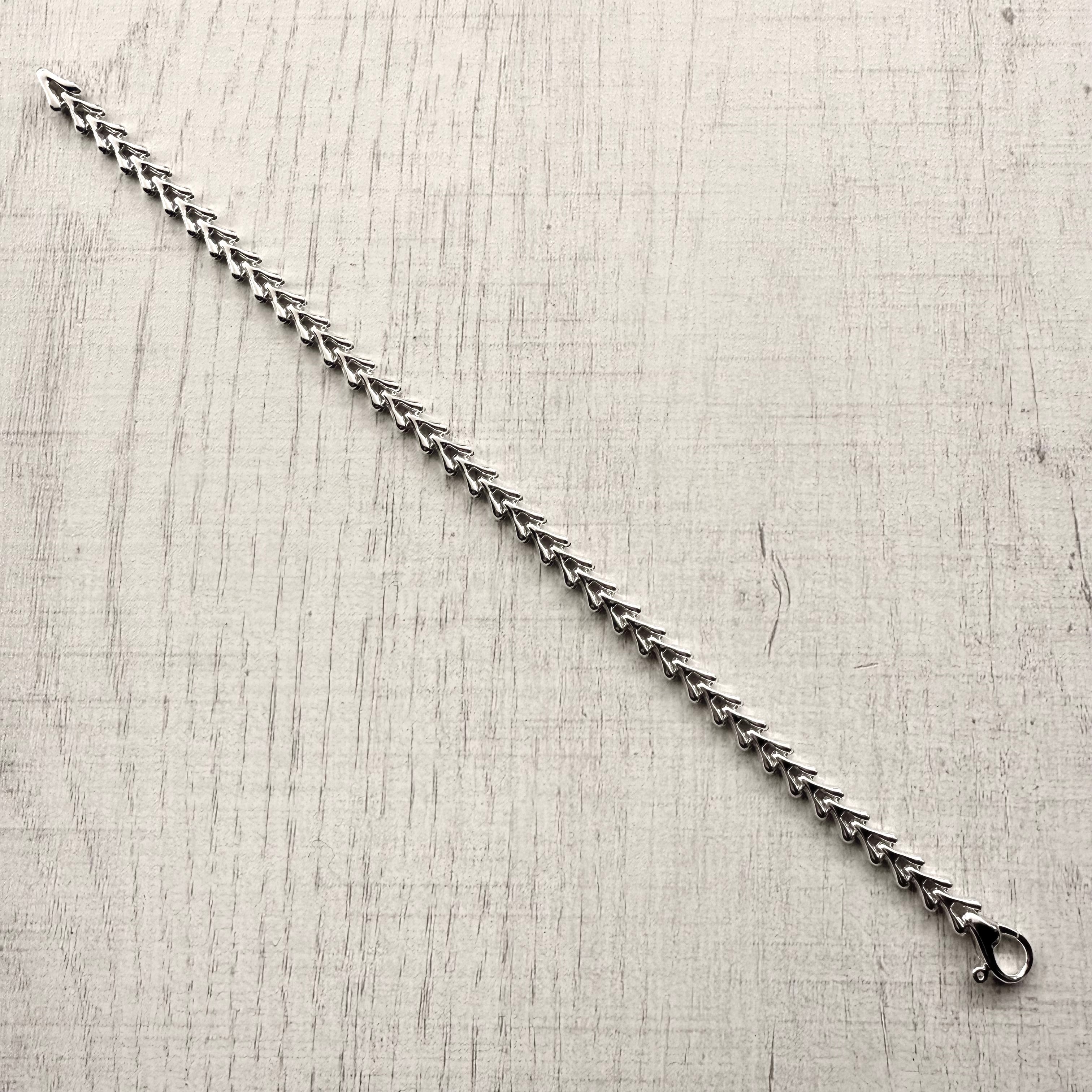 ITALY MADE HERRINGBONE BRACELET -SILVER925- ヘリンボーン