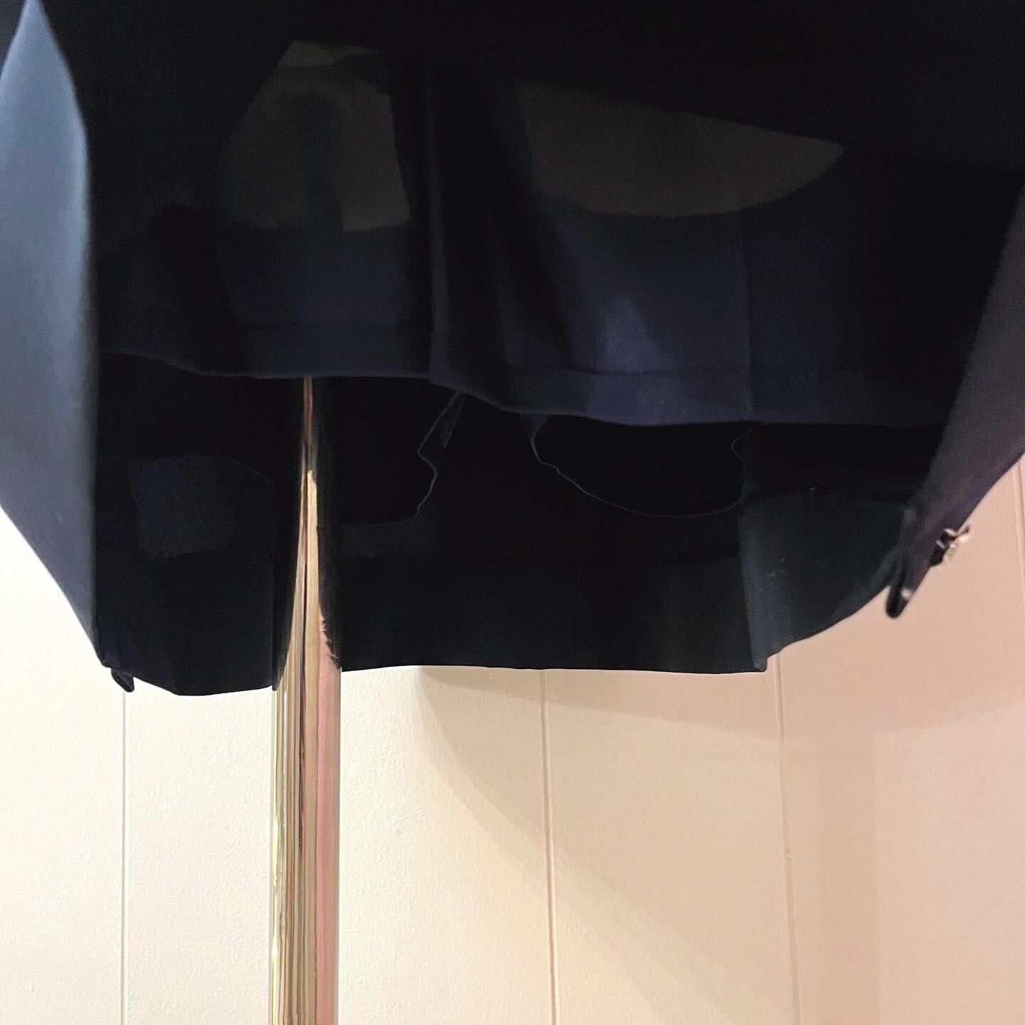 flag embroidery navy culotte skirt