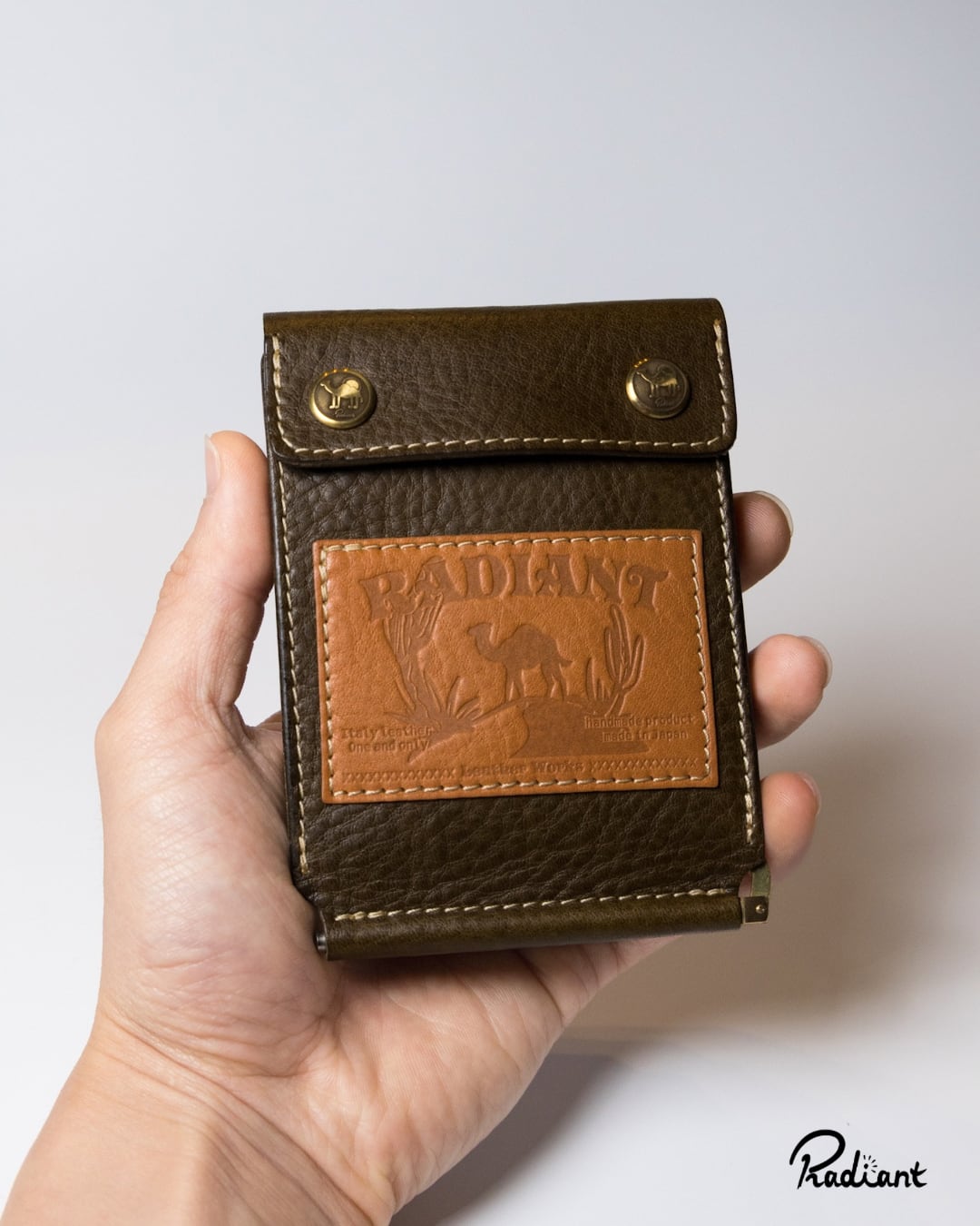 money clip / RW-09 【Olive】 | radiant leatherworks