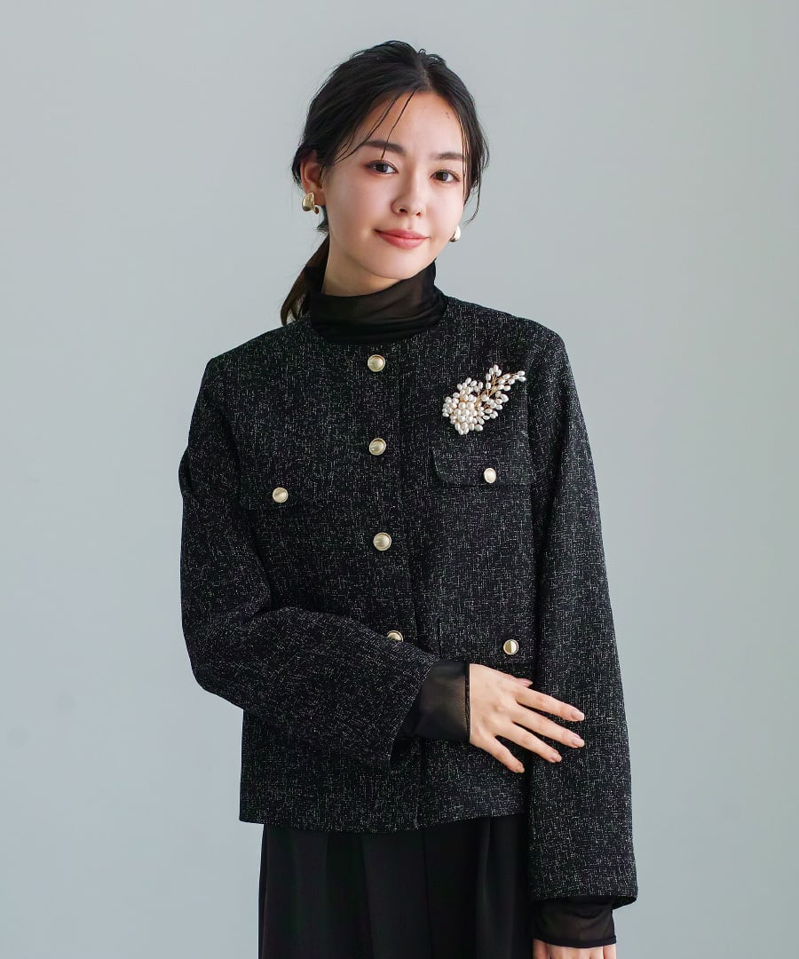 SALE 30％OFF】【 きちんと華やぐ 】 ミックスカラーツイード・ノー