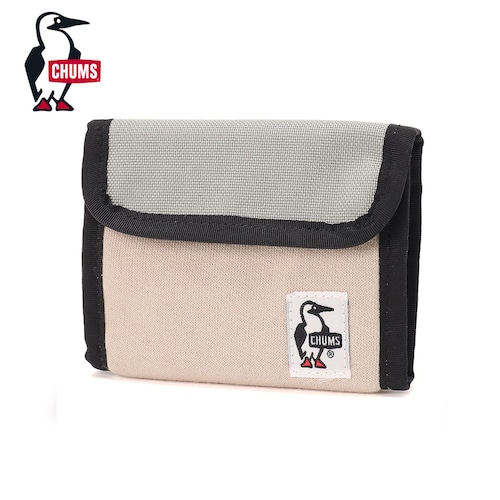 CHUMS チャムス トリフォルドウォレット スウェットナイロン 三つ折り財布 キーケース付き コンパクトウォレット 撥水・撥油・防汚 CH60-3612 GreigeStone